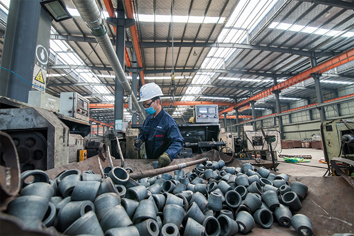 新沂网架配件-锥头加工车间